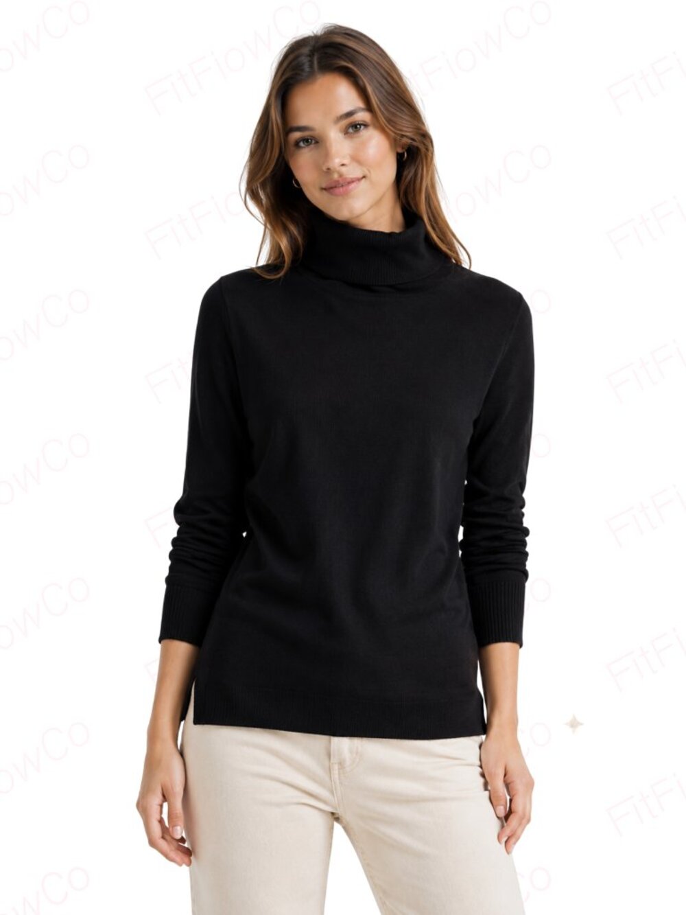 J.Crew Vintage Fleece Turtleneck Black XXS NWT AB810 Side Slit